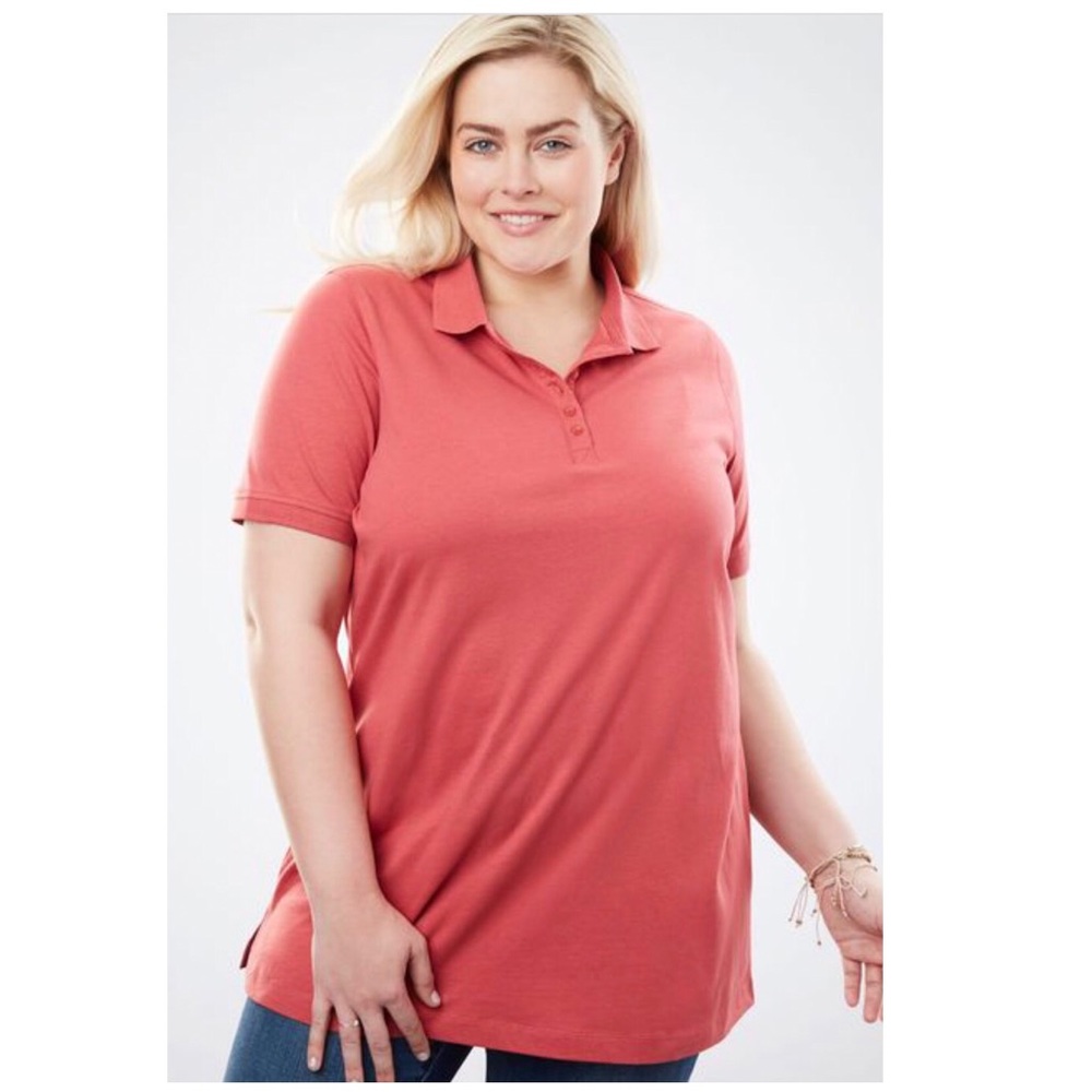NWT Plus Size Woman Within Collared Polo Top